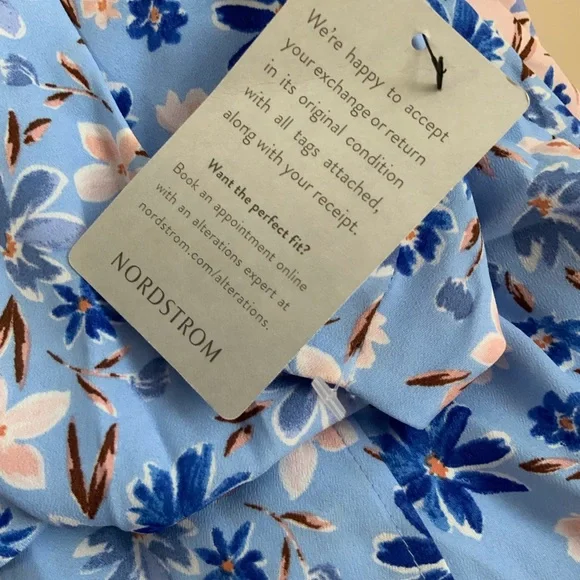 VINCE CAMUTO BLUE MULTICOLORED DRESS. SIZE- 10P - Picture 8 of 10